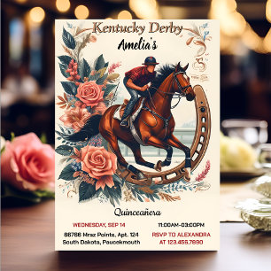 Tone Horse Cowboy Derby Party Western Quinceanera Einladung