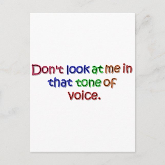 Tone of Voice Postkarte (Vorderseite)