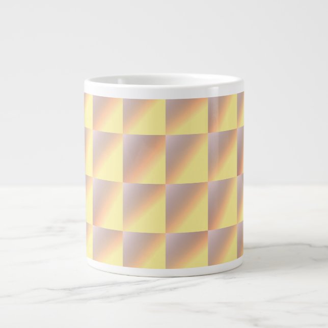 Tone-on-tone squares. Jumbo-Tasse (Vorderseite)
