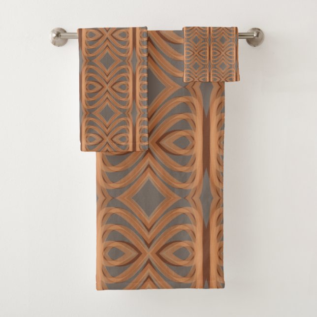 Tone Terre Tribal Ruban Art Motif Abstrait (En situation)