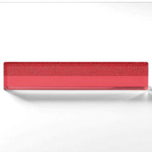 Tone Tomato Red Acrylic Desk Namplate Custom Namensplakette