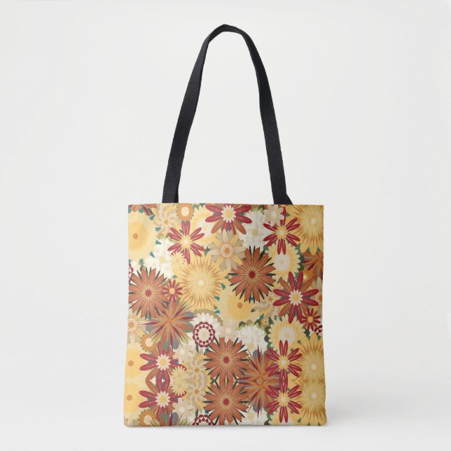 Toned Blume Künstlerische Minimalflorale Tasche (Vorderseite)