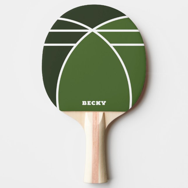 Tones of Green Personalized Ping Pong Paddle Tischtennis Schläger (Vorderseite)