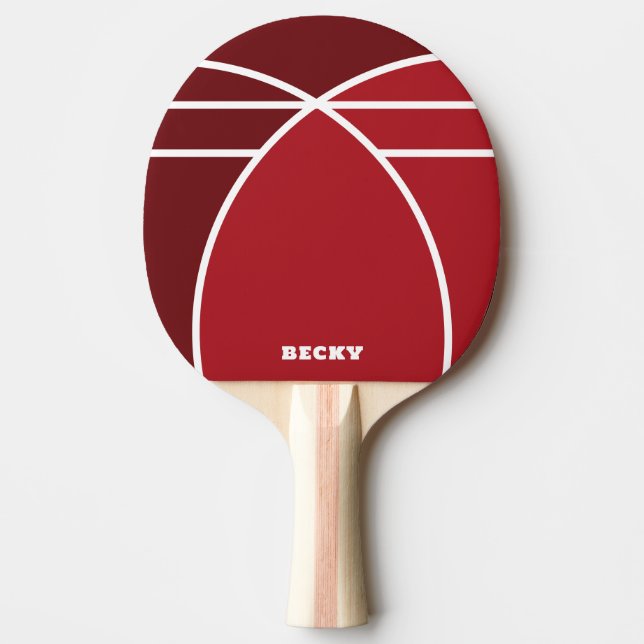 Tones of Red Personalized Ping Pong Paddle Tischtennis Schläger (Vorderseite)