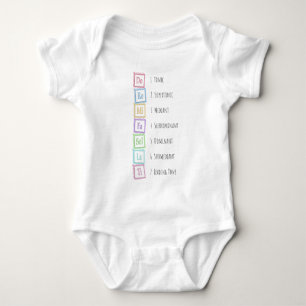 Tones of the Scale Solfeggio Musical Baby Blocks Baby Strampler