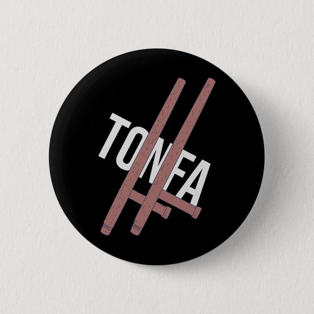 Tonfa - Tong Fa Pair - Okinawan Kämpfe Button (Vorderseite)