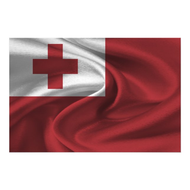 Tonga-Flagge Fotodruck (Vorne)