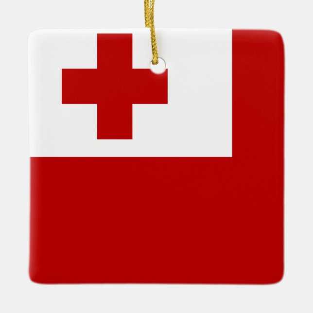 Tonga-Flagge Keramikornament (Vorderseite)