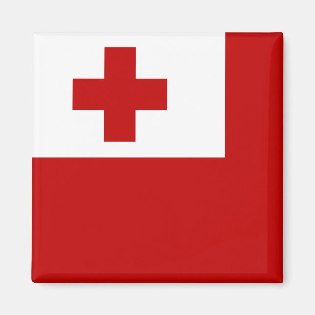 Tonga-Flagge Magnet (Vorne)