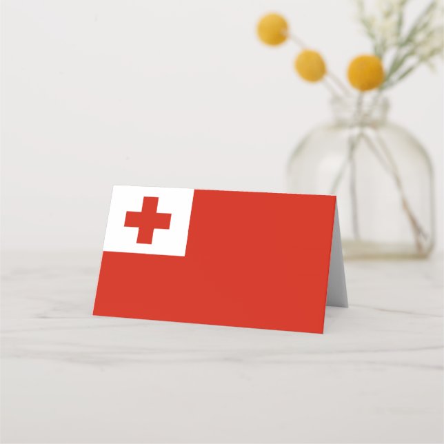 Tonga-Flagge Platzkarte (Vorderseite)