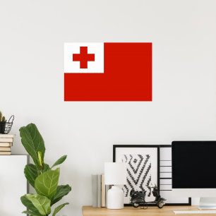Tonga-Flagge Poster