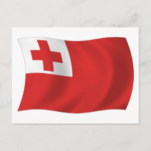 Tonga-Flagge Postkarte