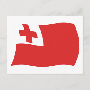 Tonga-Flagge Postkarte