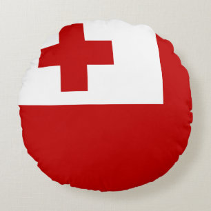 Tonga-Flagge Rundes Kissen