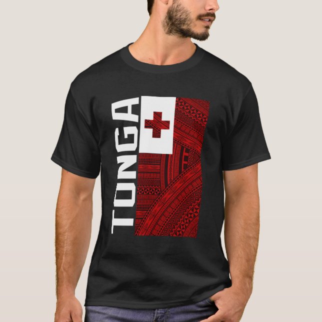 Tonga-Flagge T-Shirt (Vorderseite)