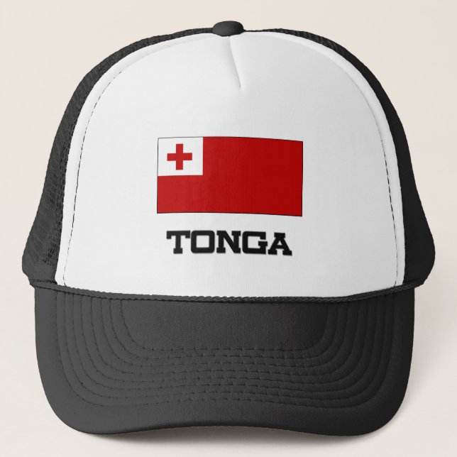 Tonga-Flagge Truckerkappe (Vorderseite)