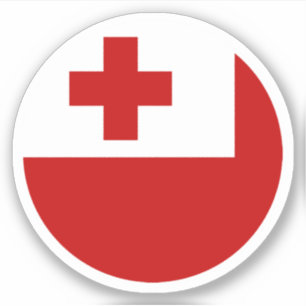 Tonga-Flaggen-Rundaufkleber Aufkleber