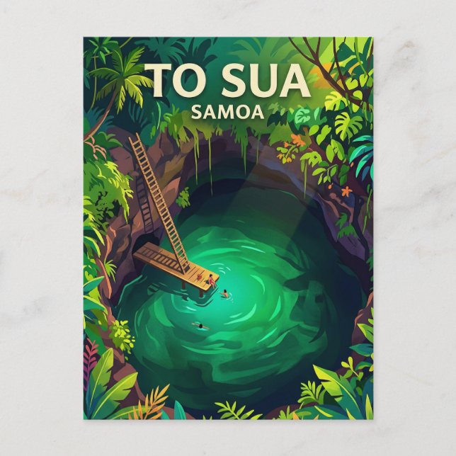 Tonga-Graben Samoa Postkarte (Vorderseite)