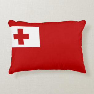 Tonga-Insel-Flaggen-rotes Kreuz Dekokissen