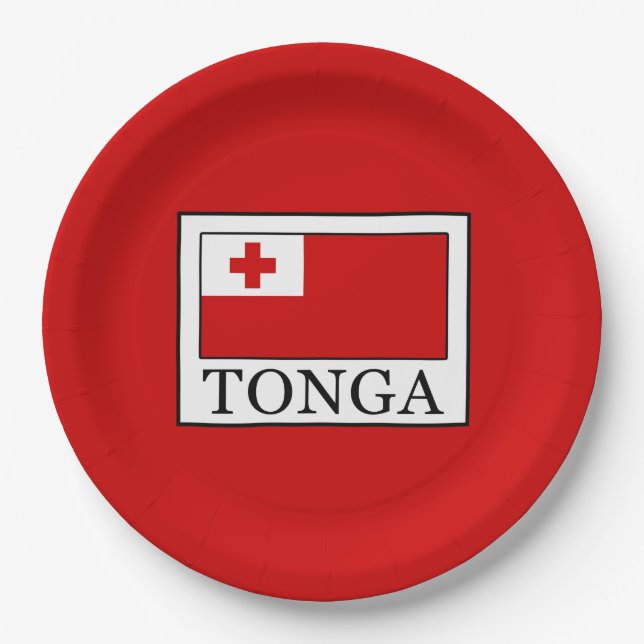 Tonga Pappteller (Vorderseite)