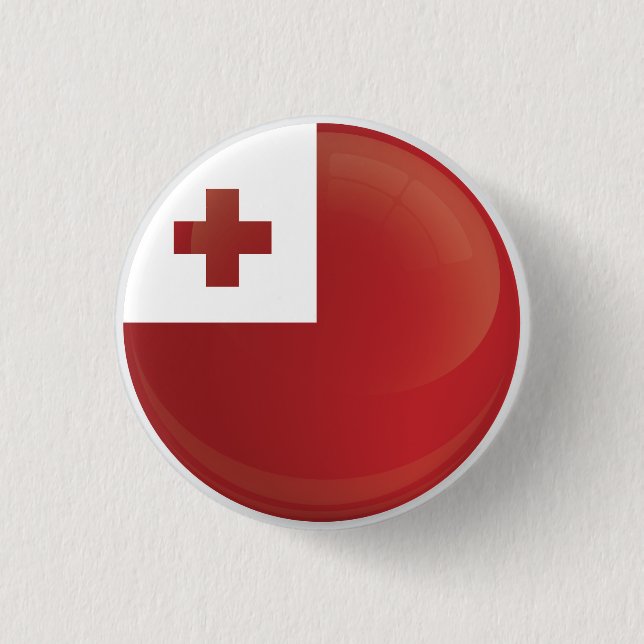 Tonga Round Icon Flag Button (Vorderseite)