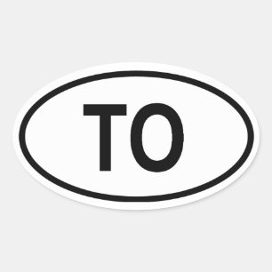Tonga "TO" Ovaler Aufkleber