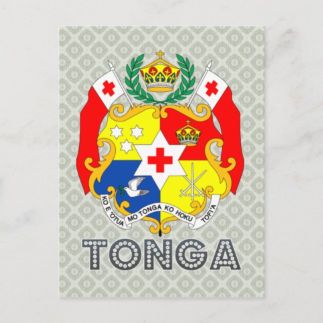 Tonga-Wappen Postkarte (Vorderseite)