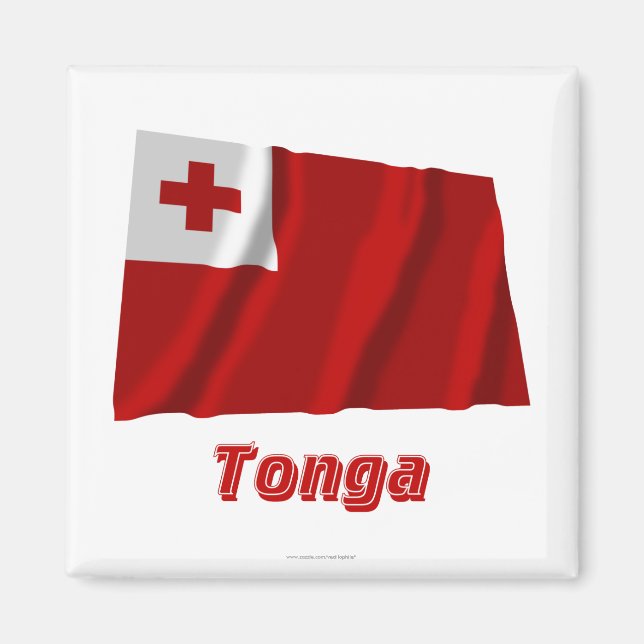 Tonga Wave Flag mit Namen Magnet (Vorne)