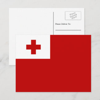 Tongan-Flagge, Flagge von Tonga Postkarte
