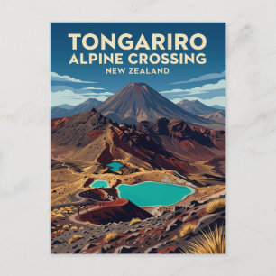 Tongariro Alpine Crossing Neuseeland Postkarte