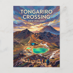 Tongariro Alpine Crossing Neuseeland Postkarte