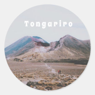 Tongariro-Nationalpark, Neuseeland Souvenir Runder Aufkleber