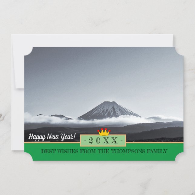 Tongariro, Volcano & Glückliches Neues Jahr! Karte (Vorderseite)
