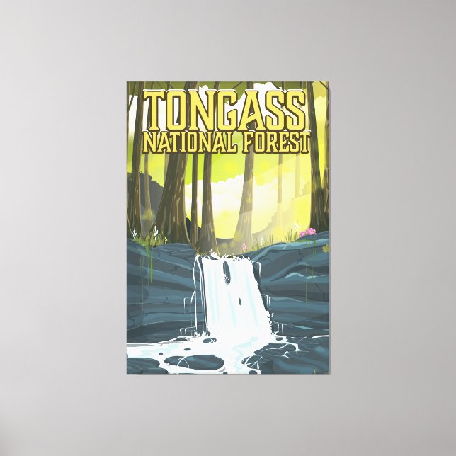 Tongass National Forest Reiseplakat Leinwanddruck (Vorderseite)