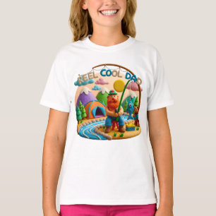 Tongernerie „Reel Cool Dad“ Angel-Szene-Design T-Shirt
