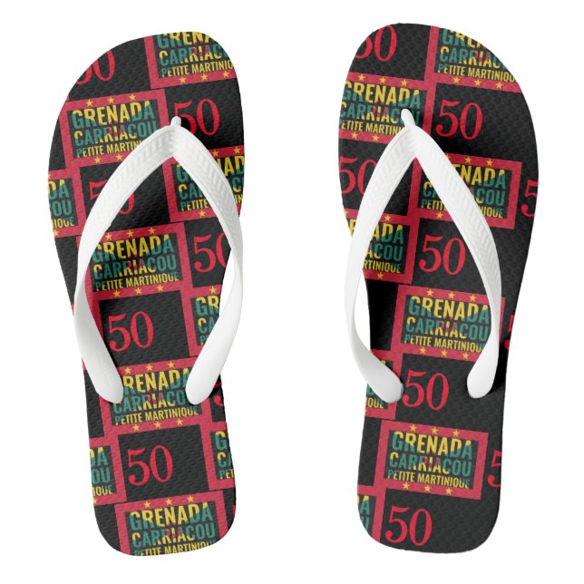 Tongs 2024 GRENADA - 50e anniversaire de l'indépendance (Semelle)