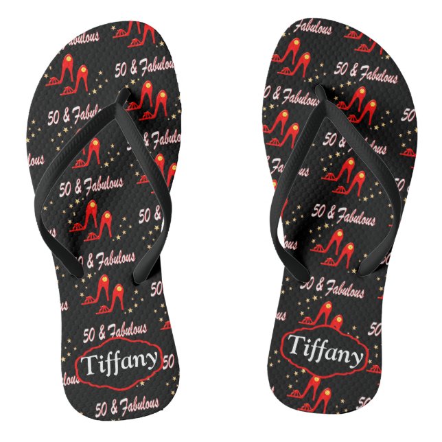 TONGS 50E ANNIVERSAIRE CHAUSSURES ROUGES FLOPS PERSONNAL (Semelle)