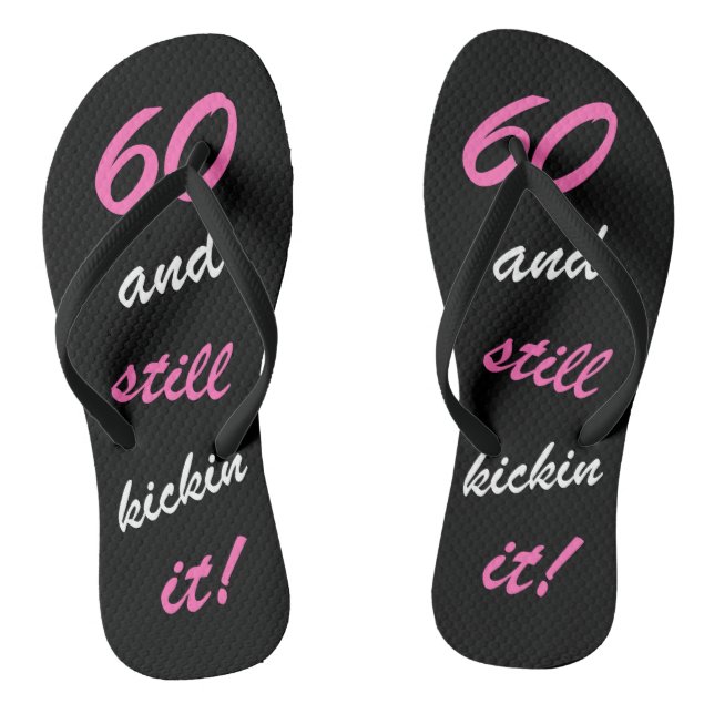 Tongs 60e anniversaire des femmes amusantes (Semelle)