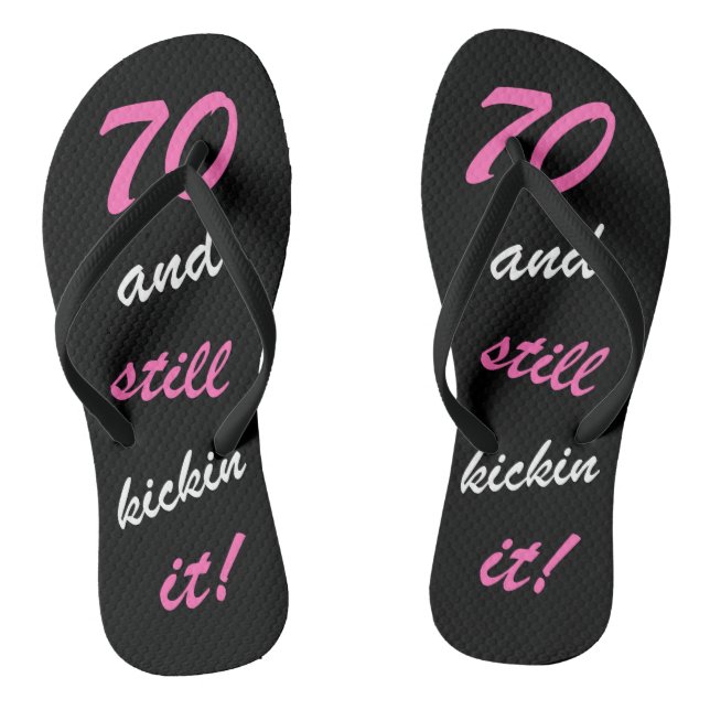 Tongs 70e anniversaire des femmes amusantes (Semelle)