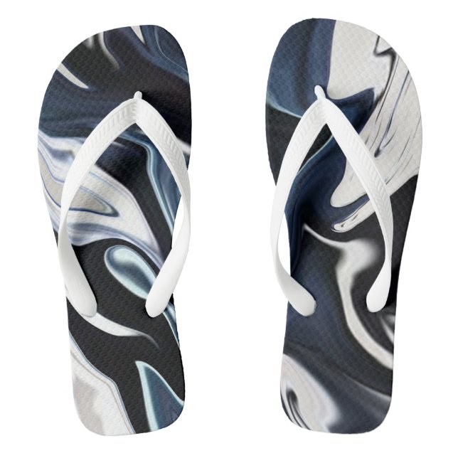 Tongs Abstract elegant fluide marble liquide (Semelle)