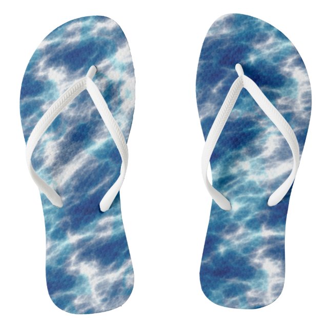 Tongs Abstrait bleu et blanc (Semelle)