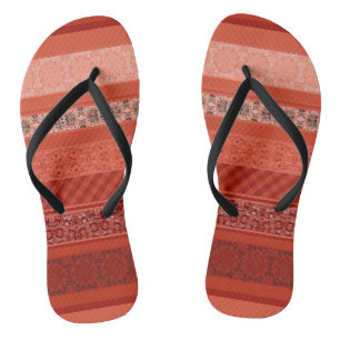Tongs Abstrait moderne géométrique ornementale rétro pat