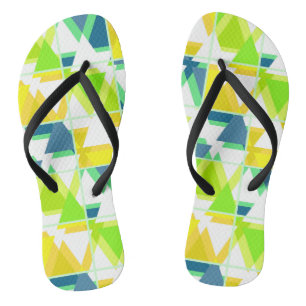 Tongs Abstrait vert jaune