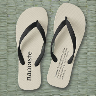 Tongs Accessoire de Yoga Moderne Beige Namaste Méditatio