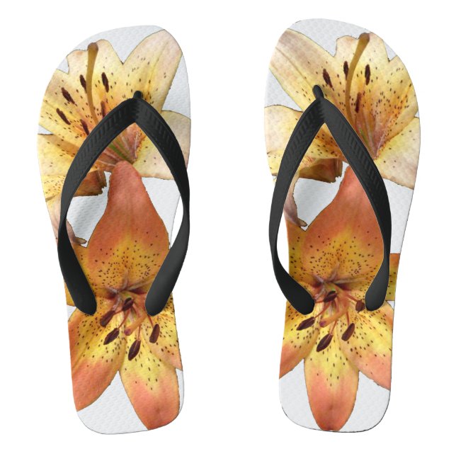 Tongs Adorable Mignonne Fancy Day Lily Photo (Semelle)