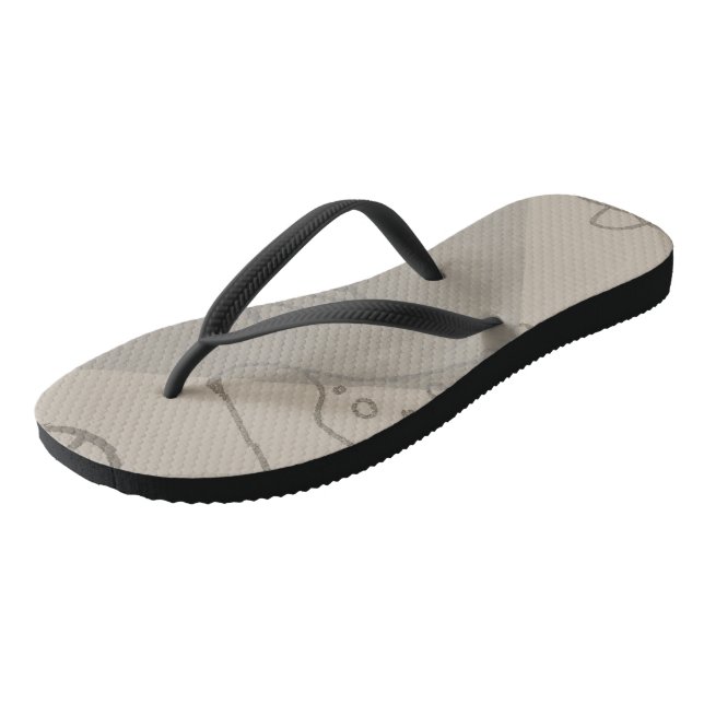 Tongs adultes, lanières minces (Incliné)
