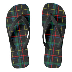 tongs adultes tartan plaid