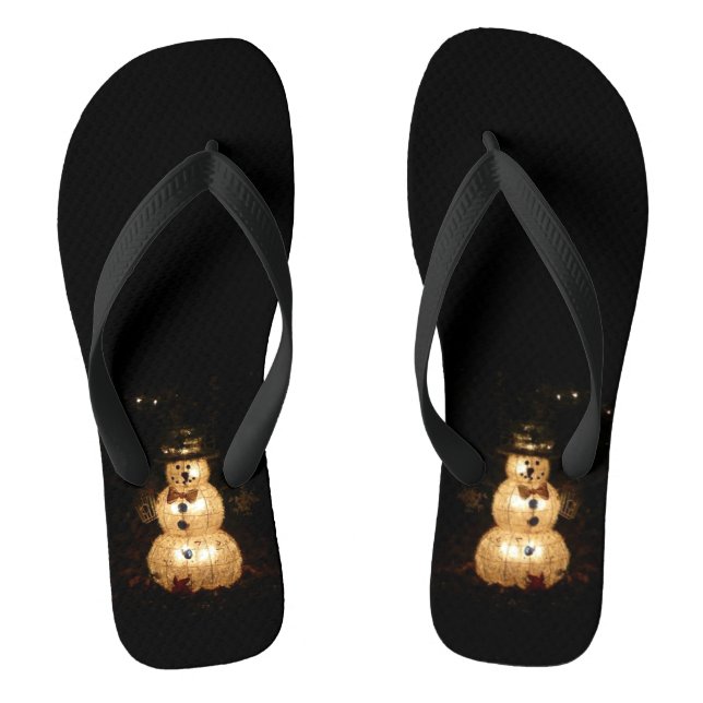 Tongs Affichage de lumières de vacances de bonhomme de n (Semelle)