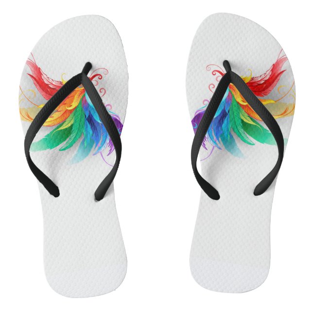 Tongs Ailes fluffy arc-en-ciel (Semelle)