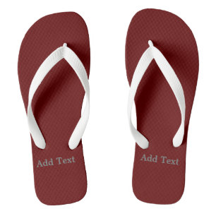 Tongs Ajouter du texte imprimé en blanc sangles larges S